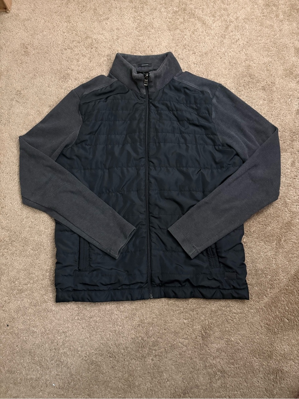 BOSS Hugo Boss Pizzoli 11 Jacket Mens M Black Full Zip Cotton Hybrid